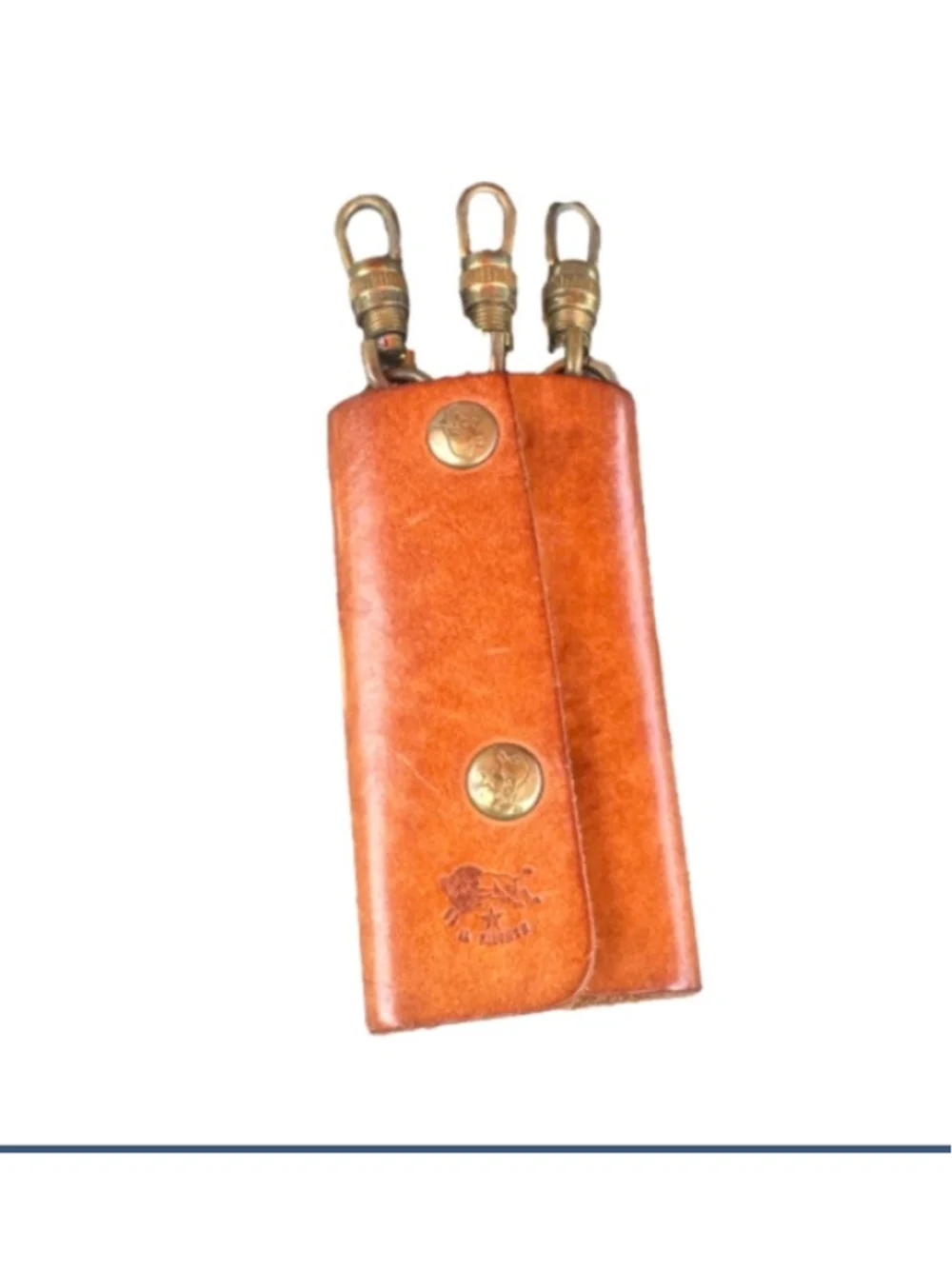 Il Bisonte Leather Key Holder One Size Brown Golde